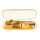 Orthodontic set for care of braces in a case, orange